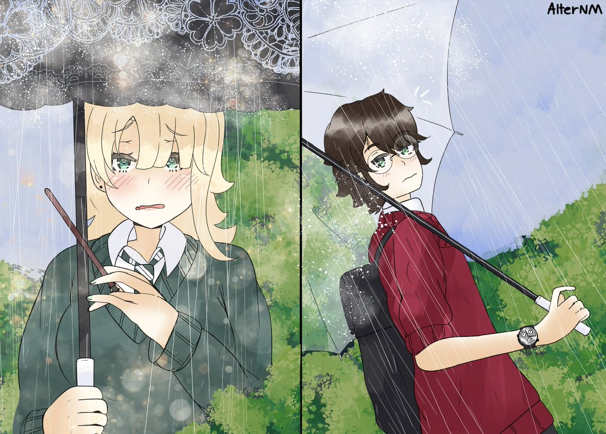 AlterNightM's tweet photo. HP Year 3. Blooming Love in the Rain

#malfoid https://t.co/8T8sehlLJc