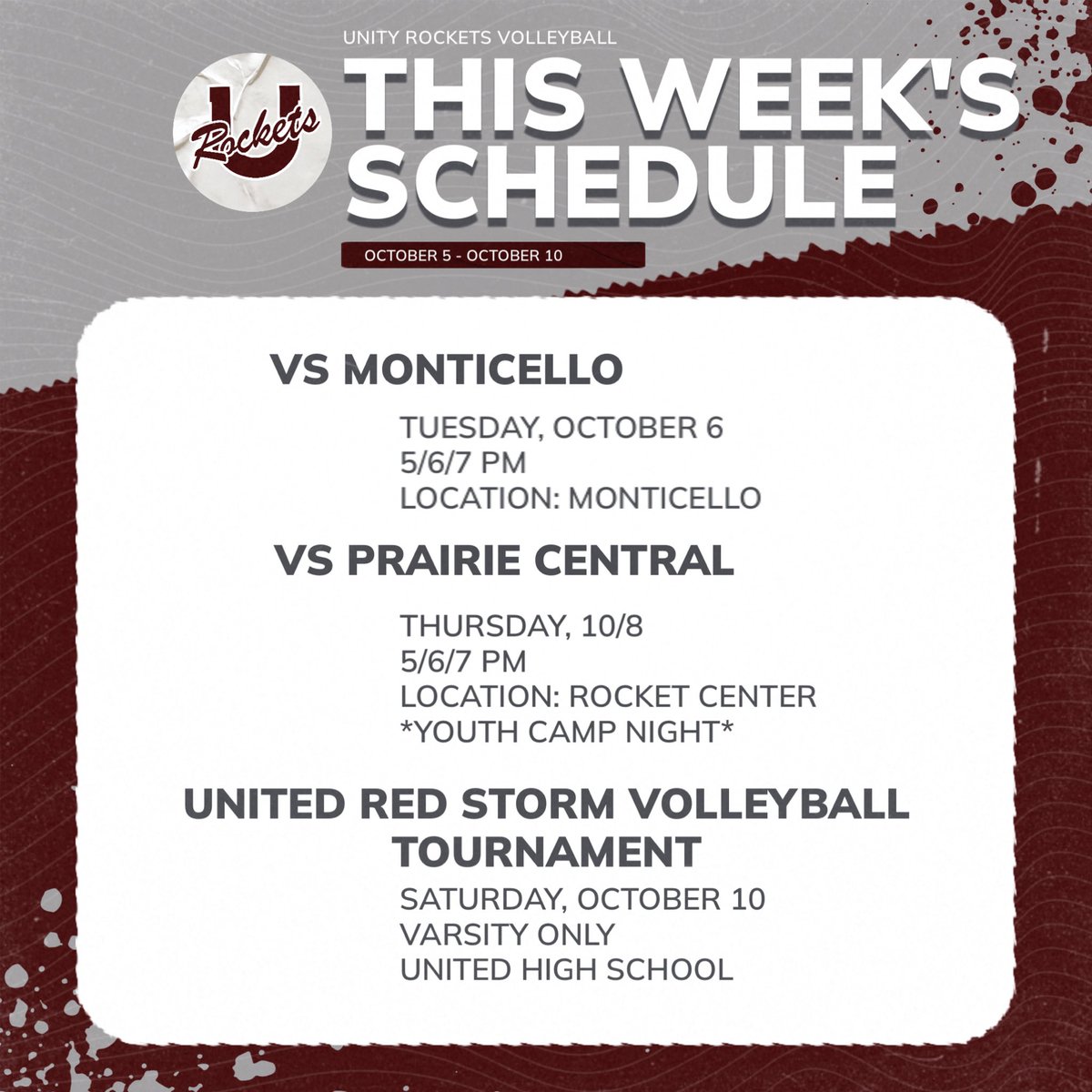 unityrocketsvb's tweet photo. This week for Unity Volleyball 🚀🏐 https://t.co/RvBCWeJae0