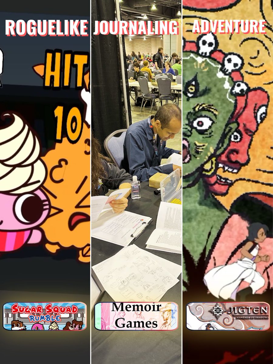 GamesWeekLive's tweet photo. Now playing on Games Week Live 🎮

🍬 Sugar Squad Rumble
https://t.co/JflMmMazPB

📓 Memoir Games
https://t.co/8eeqMhiO4S

🌀 Jigten: Mandala of Shadows
https://t.co/OP5JDvTUxk

Watch now:
https://t.co/x91KuxN7hT
https://t.co/uKxQbsacGE https://t.co/P6J3aE4pXn