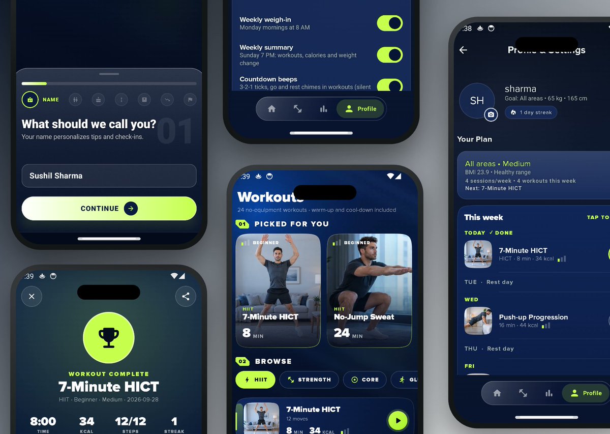 leadnotifi's tweet photo. Built a free Home Workout app for Android.  No equipment. No gym. Short workouts for abs, arms, chest and legs.  Would love your honest feedback: 
https://t.co/apQFU2o531
 
#Android #HomeWorkout #Fitness #IndieDev https://t.co/0UANbFX5Cj