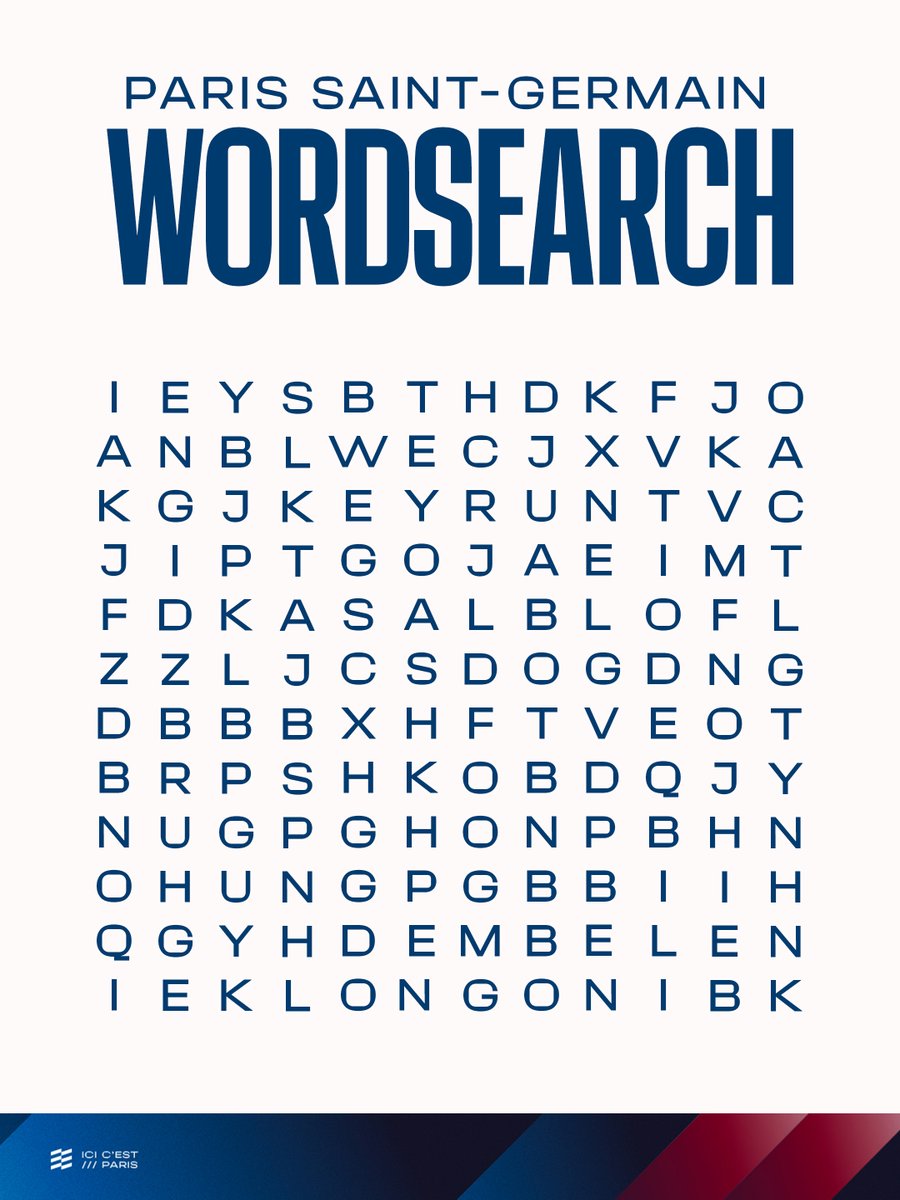 PSG_espanol's tweet photo. 🔡 ¡Sopa de letras! 

Hay cinco jugadores del PSG. ¿Cuántos puedes encontrar? 🧐👇 https://t.co/VqBQUPSPE3