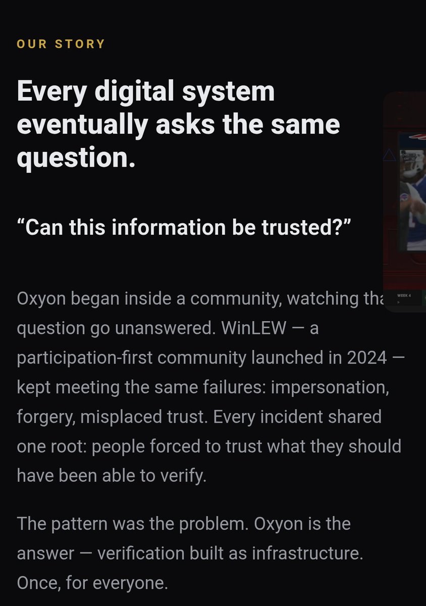 OxyOn_io's tweet photo. 👀 Hey @OfficialXYO …
we’ve been building something. 😏
#Oxyon started with one question: Can info be trusted?

Seven Laws later…
we may have gotten a little carried away. 😂
https://t.co/Uf0NZP4bZM ⁠�

So, do we have your approval? 👀
https://t.co/2A0kYjEYD2⁠ � https://t.co/5SZFFvF0yg