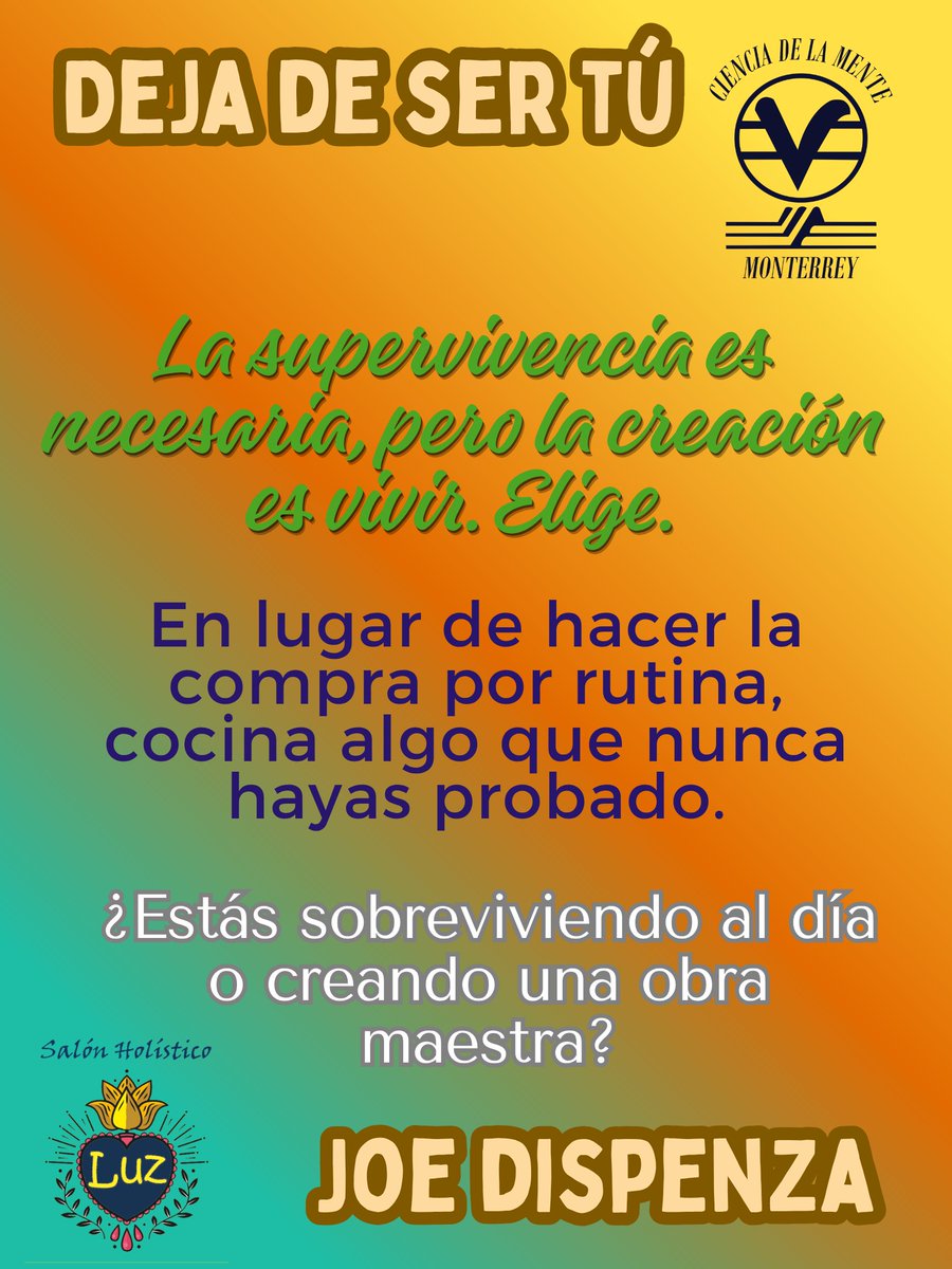 ElPoderEnTi's tweet photo. ¿Estás sobreviviendo al día o creando una obra maestra? https://t.co/4GbOOtmvyW