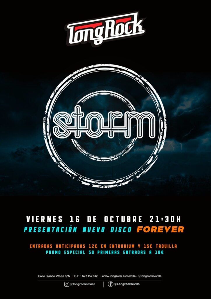 ConciertosEnSvq's tweet photo. ποΈ Este mes en Sevilla: Forever Storm
16 oct Β· Long Rock (Sevilla)
Entradas: https://t.co/HVxhsLhShY
#ForeverStorm #Sevilla #ConciertosEnSevilla https://t.co/Va8gUFWDni