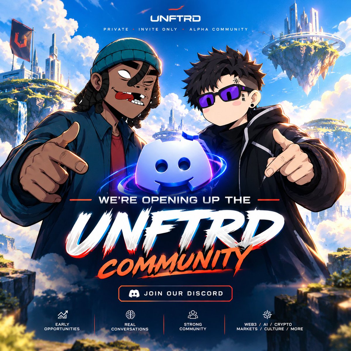 UNFTRD_'s tweet photo. We’re opening up UNFTRD. 

We’re building a new small but powerful alpha community  and we’re looking for the right people to build it with us.

We’re looking for:

🧠 Collab Managers 
🧠 Business Developers
🧠 Alpha Callers 

We’re NOT looking for people waiting for handouts. https://t.co/x3i0HkpSMm