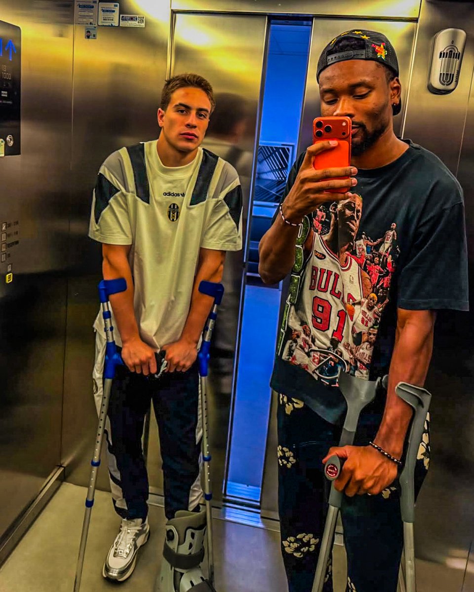 eurofootcom's tweet photo. 🖤🤍 Kenan Yıldız and Khéphren Thuram on the road to recovery together! 💪🇹🇷🇫🇷 https://t.co/IpfZJcQr13