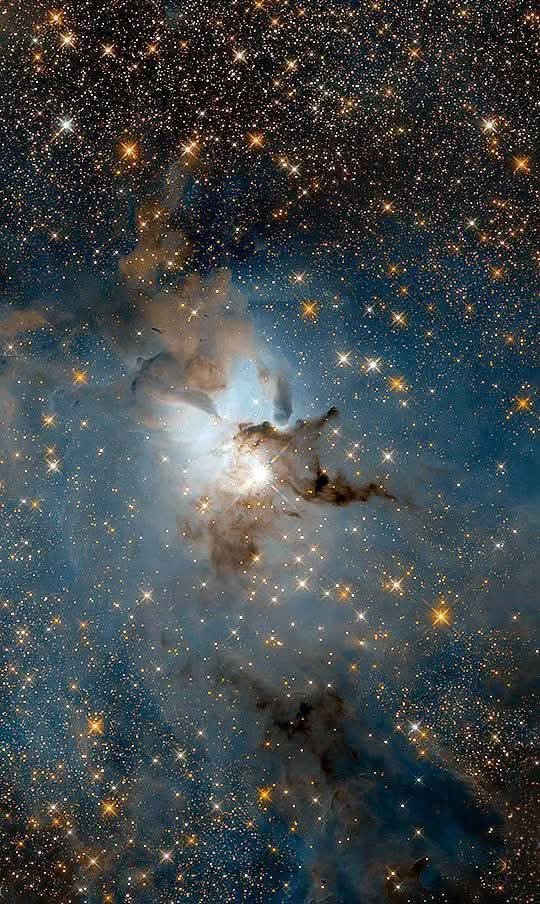 konstructivizm's tweet photo. The Lagoon Nebula, also known as Messier 8, is a vast cloud of gas and dust in Sagittarius, about 4,000 to 6,000 light-years away. Newborn stars light it from within, carving glowing walls and dark lanes into the cloud. Close on a cosmic map, impossibly far for a day trip. Credit: NASA/ESA/HST/STScI.