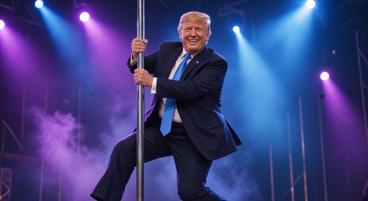 nebchevida's tweet photo. @realDonaldTrump I think if you keep going like this, you'll have to do a pole dance for a few more votes.😄
فکر کنم اگر همینطور ادامه بدهی برای چند رای بیشتر رقص دور میله هم انجام بدهی.😁 https://t.co/JjqLPwZUKP