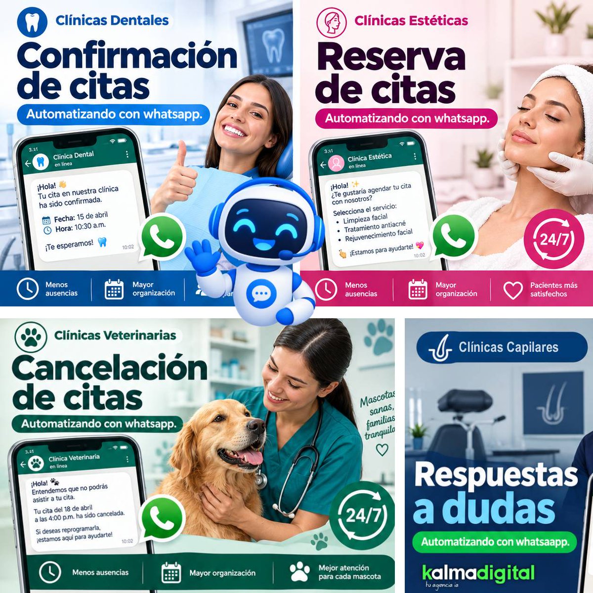 KalmaDigital's tweet photo. 🤖 Desarrollamos tu #Agente #WhatsappAutomatizado que atiende 24/7.  

🔥 responde antes que tu competencia!! https://t.co/bQjm185MyW