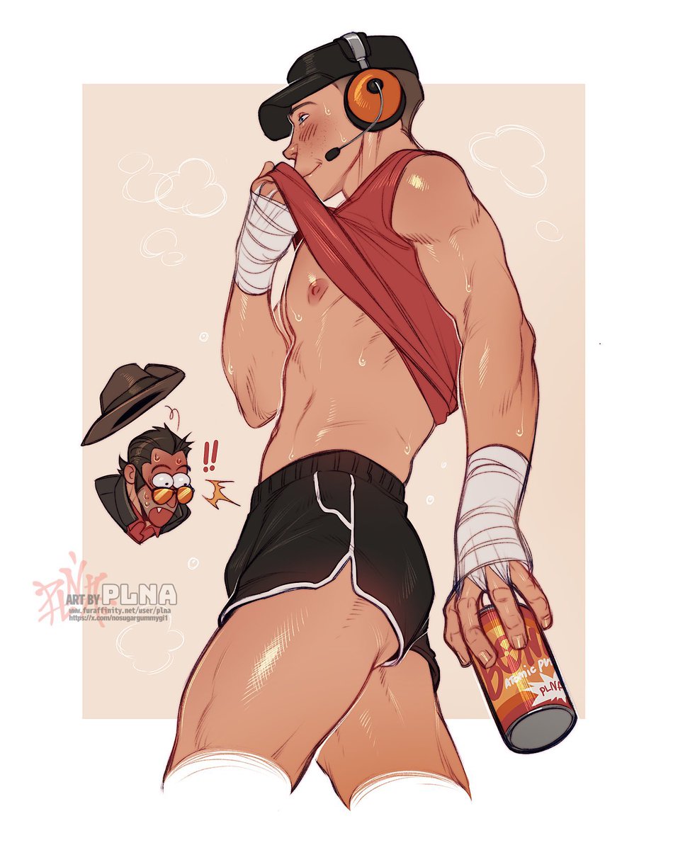 BulletsnBats's tweet photo. runner’s break!💦

tysm to @nosugargummygi1 for letting me recreate their incredible tf2 scout artwork! 

#tf2 #teamfortress2 #tf2scout https://t.co/ObbgrpjC8X
