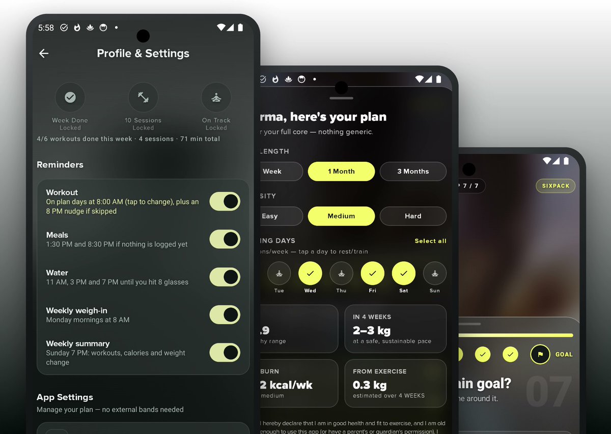 leadnotifi's tweet photo. Made a 30-day abs plan for Android. One short workout a day, no equipment.
Would you try a 30-day challenge like this? Tell me what to improve:
https://t.co/3GuV2Krb37

#Abs #Fitness #Android https://t.co/OXU4GRlzmC