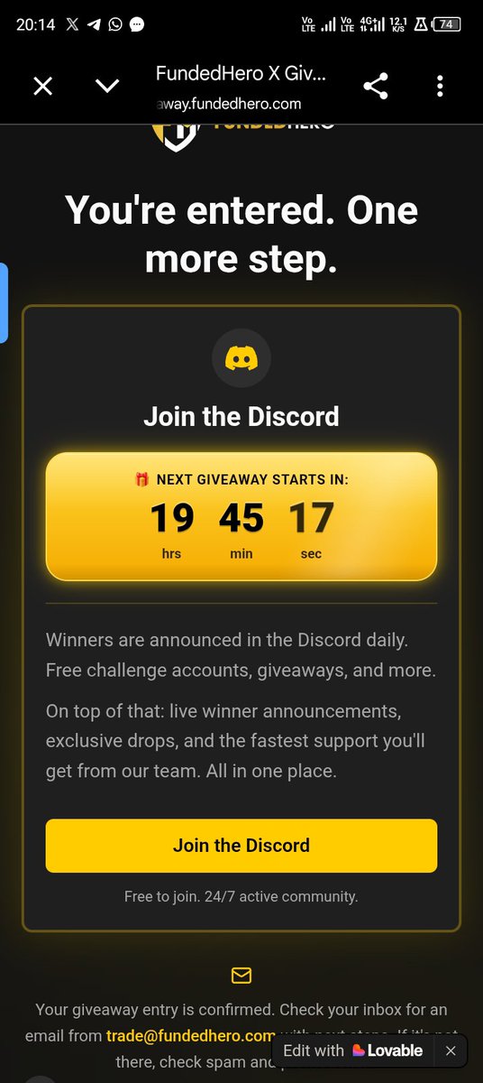 Newmoney010's tweet photo. @itsdrdollar @FundedHeroX @parcefx @fherofutures @fhxbroker Another discount screenshot https://t.co/PFdeIv46eG