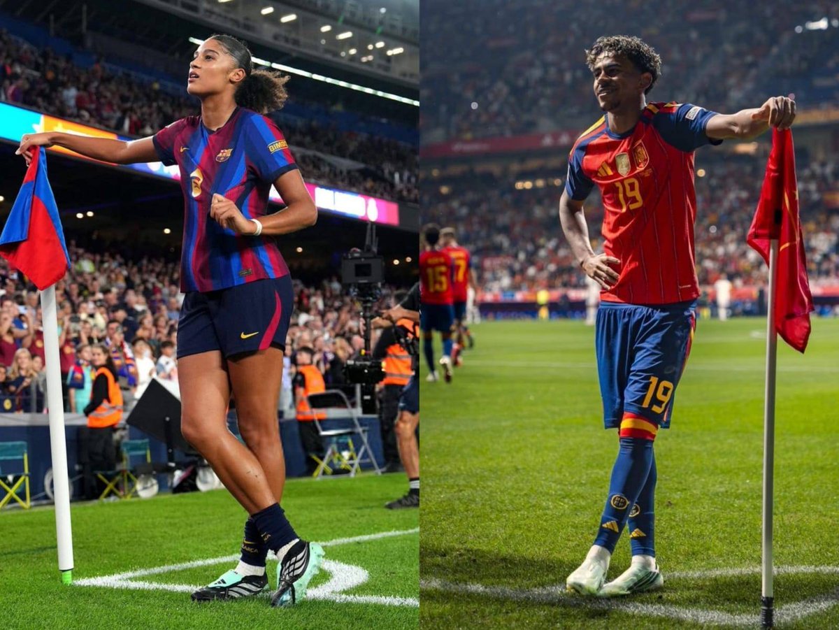 BarcaTimes's tweet photo. 𝐒𝐲𝐝𝐧𝐞𝐲 did 𝐋𝐚𝐦𝐢𝐧𝐞'𝐬 corner flag celebration after her Golazo today 😍

19 year old icons. https://t.co/DbdsffBTO3