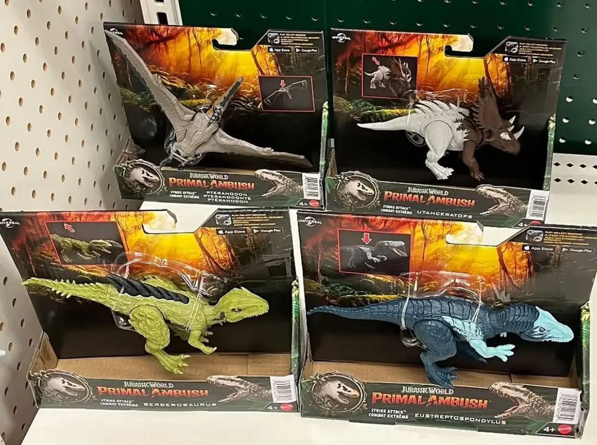 JurassicWoRevo's tweet photo. ¡Más #Novedades de #JurassicWorld #PrimalAmbush!

¡Primera ola de Strike Attack: #Berberosaurus #Urahceratops #Esustreptpspondylus! 

Y un repack del #Pteranodon de #LegacyCollection

Vistos por danktorvosaurus https://t.co/J11QV9dzU6