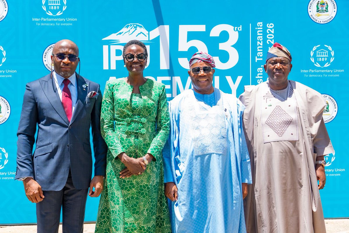 OfficialBenKalu's tweet photo. In Arusha, Tanzania, alongside the President of the Senate, Sen. Godswill Akpabio GCON and other delegates for the 153rd Interparliamentary Union Assembly where we will be electing a new President of the Assembly as well as deliberate on issues that strengthen parliamentary diplomacy and collaboration across nations in the continent.