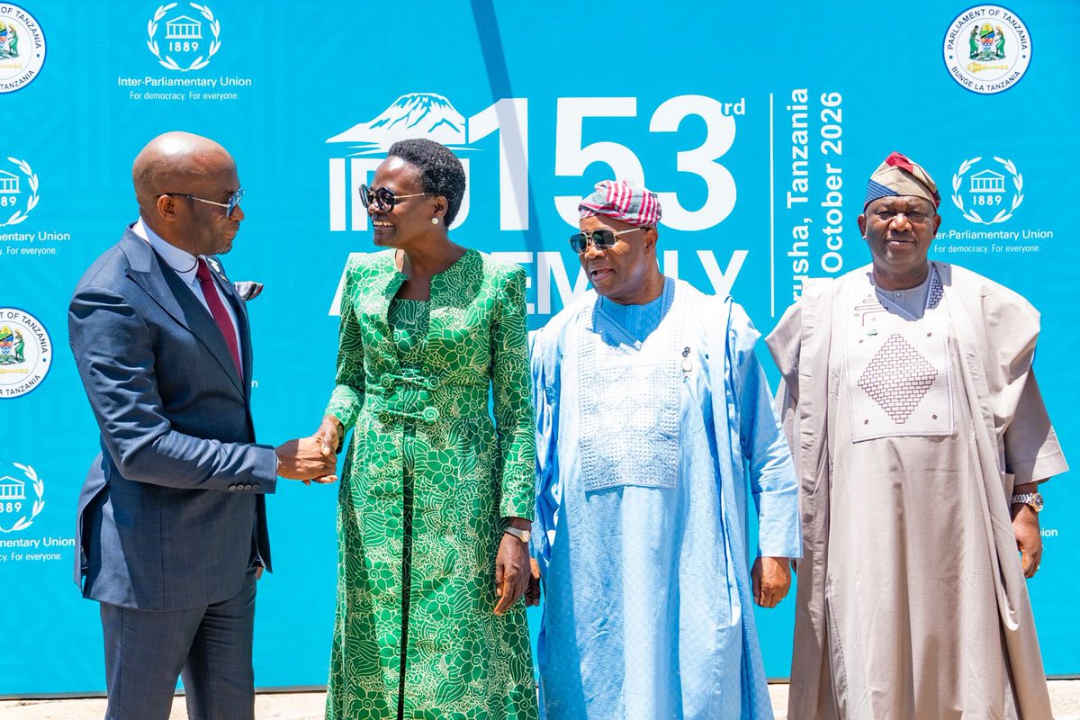 OfficialBenKalu's tweet photo. In Arusha, Tanzania, alongside the President of the Senate, Sen. Godswill Akpabio GCON and other delegates for the 153rd Interparliamentary Union Assembly where we will be electing a new President of the Assembly as well as deliberate on issues that strengthen parliamentary diplomacy and collaboration across nations in the continent.