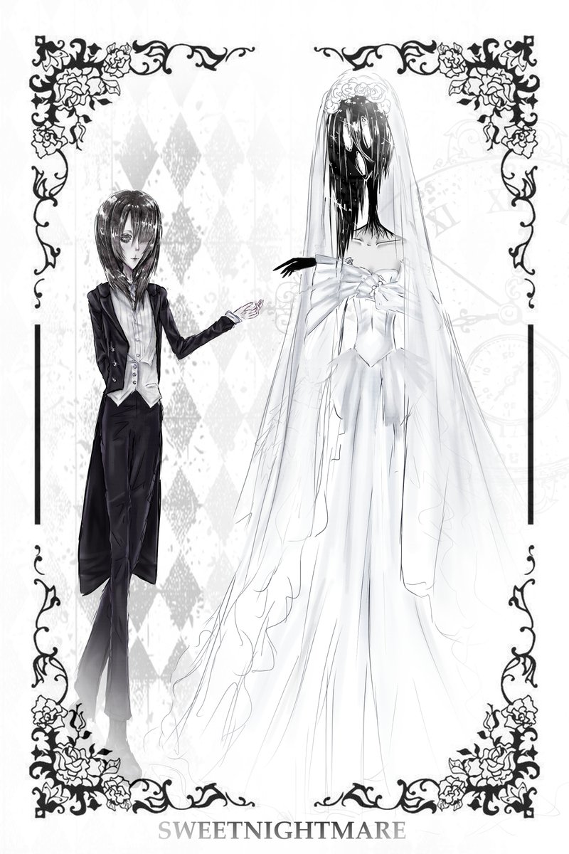 9999_AaAA_'s tweet photo. 𝓜e and my wife🤍 #oc #illustration‌‌ https://t.co/NplP2SpfPt