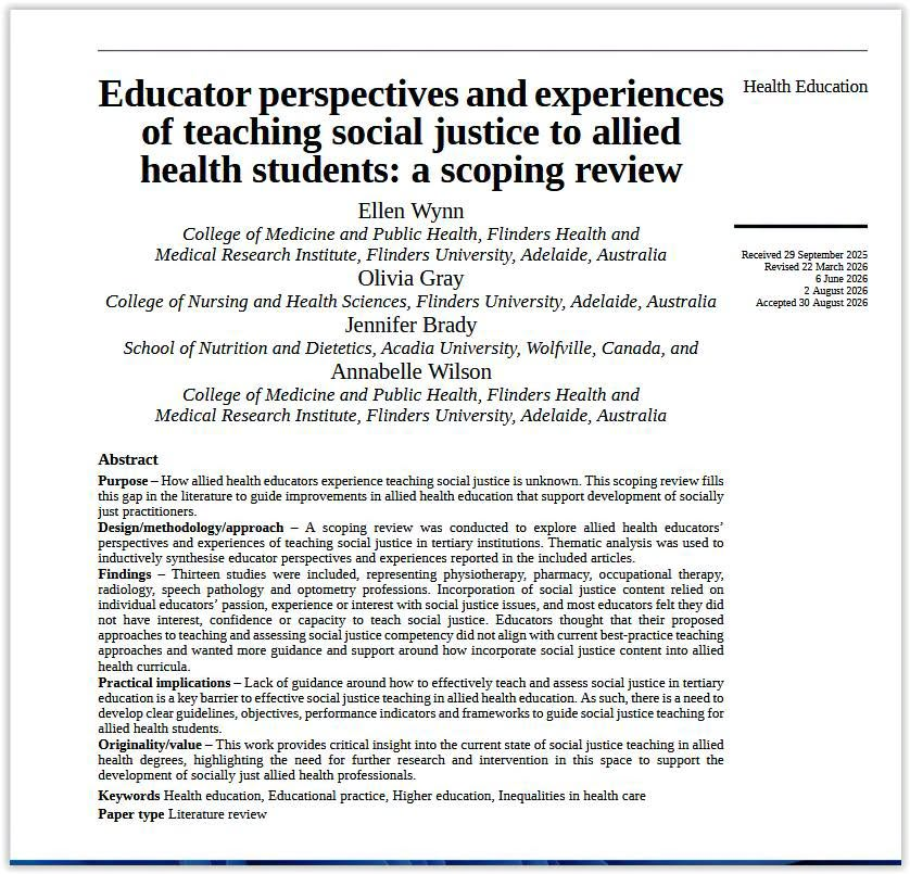 ParamedProf's tweet photo. @RosalieBoyce @ParamedicsUK @americanparame1 @PAC_Paramedic A new review of social justice teaching in allied health counted physiotherapy, pharmacy, OT, radiology, speech pathology &amp; optometry. 
And paramedicine? No.  Why paramedicine belongs under allied health: https://t.co/XNKUevVp2s https://t.co/n1zOTrZZHD