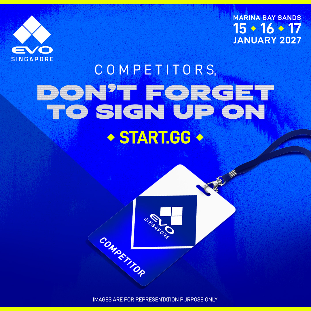 evosingapore's tweet photo. Don't forget to register for your tournaments on https://t.co/GVKM13zVIj!

Step 1 : Go to https://t.co/6YSMPfaT6t and buy your pass
Step 2 : Register for your game at https://t.co/GVKM13zVIj

Know More 🔗https://t.co/1hbj8tQ4mh

#EvoSingapore #EvoFGC https://t.co/bKGoLrbp2z