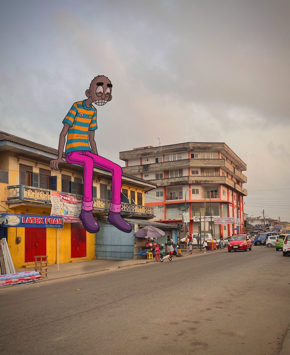 partikles's tweet photo. My graffiti character Dodos enjoying Takoradi for the last time https://t.co/LqCBsZKmBW