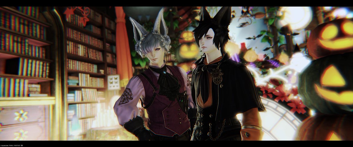 kabeno_'s tweet photo. うみちゃんと𐔌՞･·･՞𐦯
狼と狐って感じでかわいい❣️
🏷 #Studio_VoL_ff14 https://t.co/VBRfBAsYle
