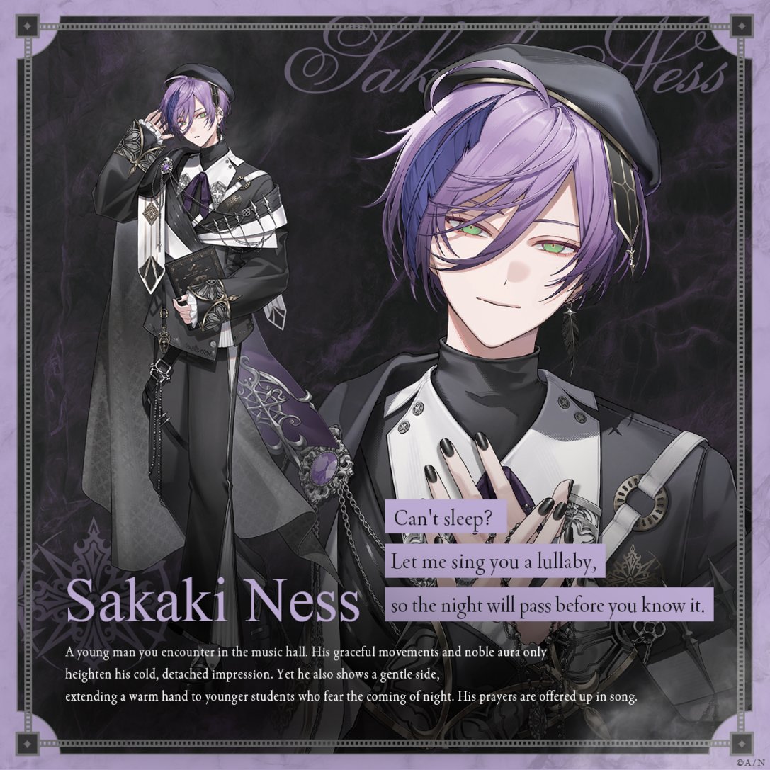 NIJISANJI_World's tweet photo. 【#Haunted_School concept showcase ②】

Behold the concept visuals for Freodore, Nagisa Trout, Sakaki Ness, and Hitotsubashi Ayato.
May they please you as much as the merch itself...

⏰ Sales start
October 20 (Tue) 2:00 PDT

🔻 Store
https://t.co/msZhnek95m

#NIJISANJI_EN #NIJISANJIHalloween2026