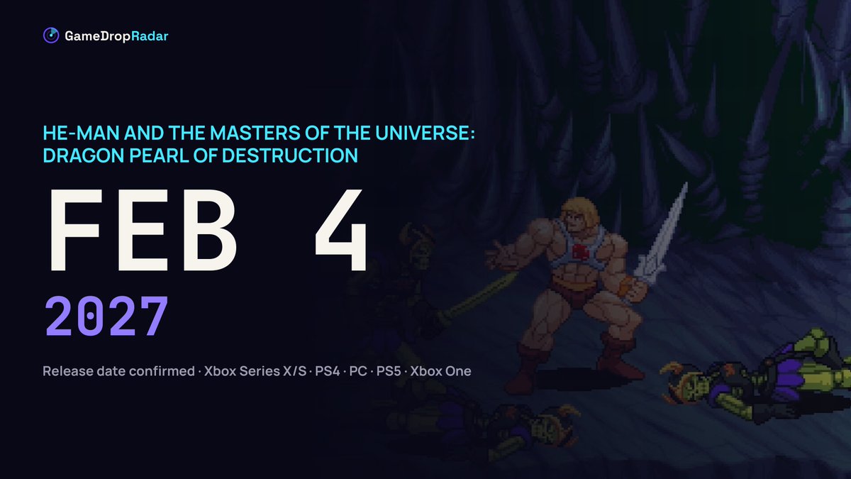 GameDropRadar's tweet photo. He-Man and the Masters of the Universe: Dragon Pearl of Destruction is dated for Feb 4, 2027. Track the date and add it to your game list: https://t.co/3dt0PfX658 #MastersOfTheUniverse #ReleaseDate https://t.co/ag5UC9hK4G