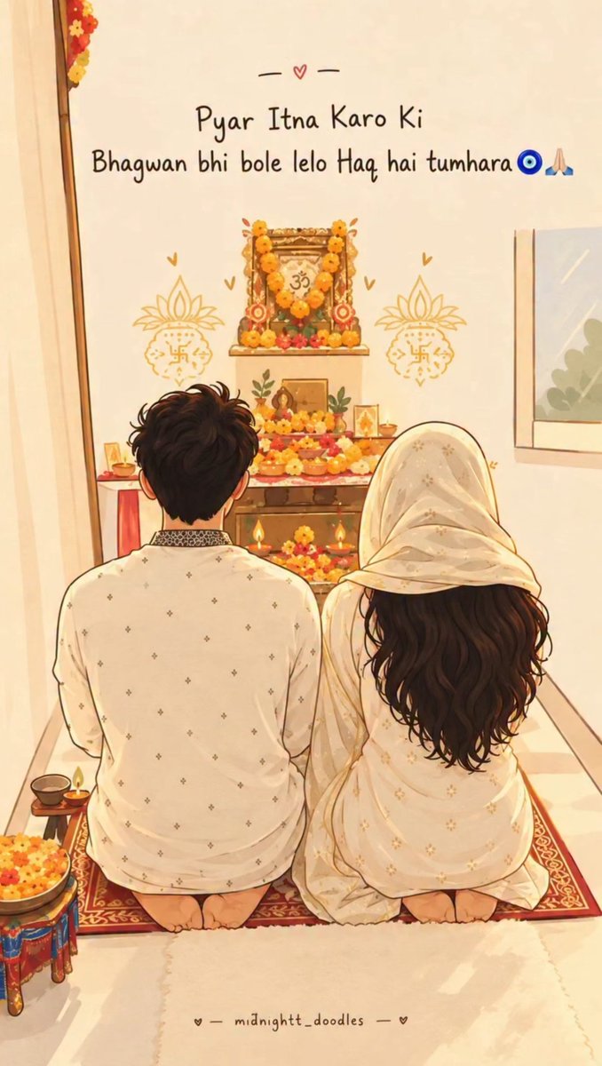 _Turtle_Bee_'s tweet photo. 🙏❤️ The most beautiful kind of love is the one that makes God smile. 🥹✨
Pyaar itna karo ki Bhagwan bhi bolein…
“Le lo, haq hai tumhara!” 🧿🫶
Not just lovers, but two souls praying for each other.
That’s the kind of love worth finding...❤️🛕🥹👇
#InfiniteLove #TurtleBee https://t.co/W9uDCI9dke
