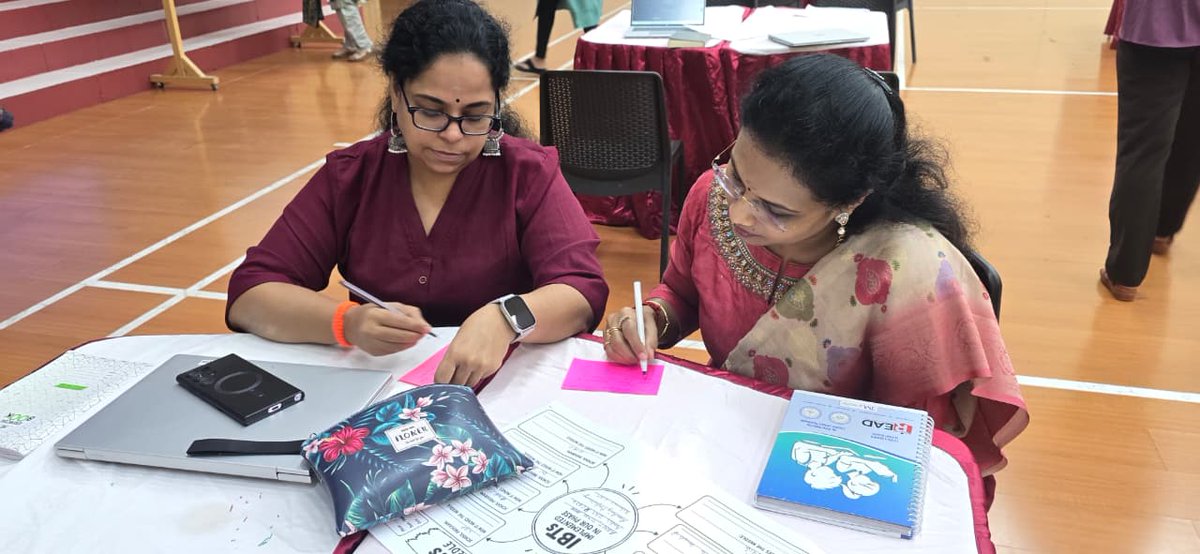dpsshj's tweet photo. Ms Adeeba Waseem, Phase 3 HM, and Ms Zeenat, Phase 2 HM, led an insightful workshop on differentiated learning and Kagan model seating arrangements sharing valuable reflections on classroom management &amp; learning environments.  
 #DPSSharjah #DifferentiatedLearning https://t.co/2cANBNuvg3