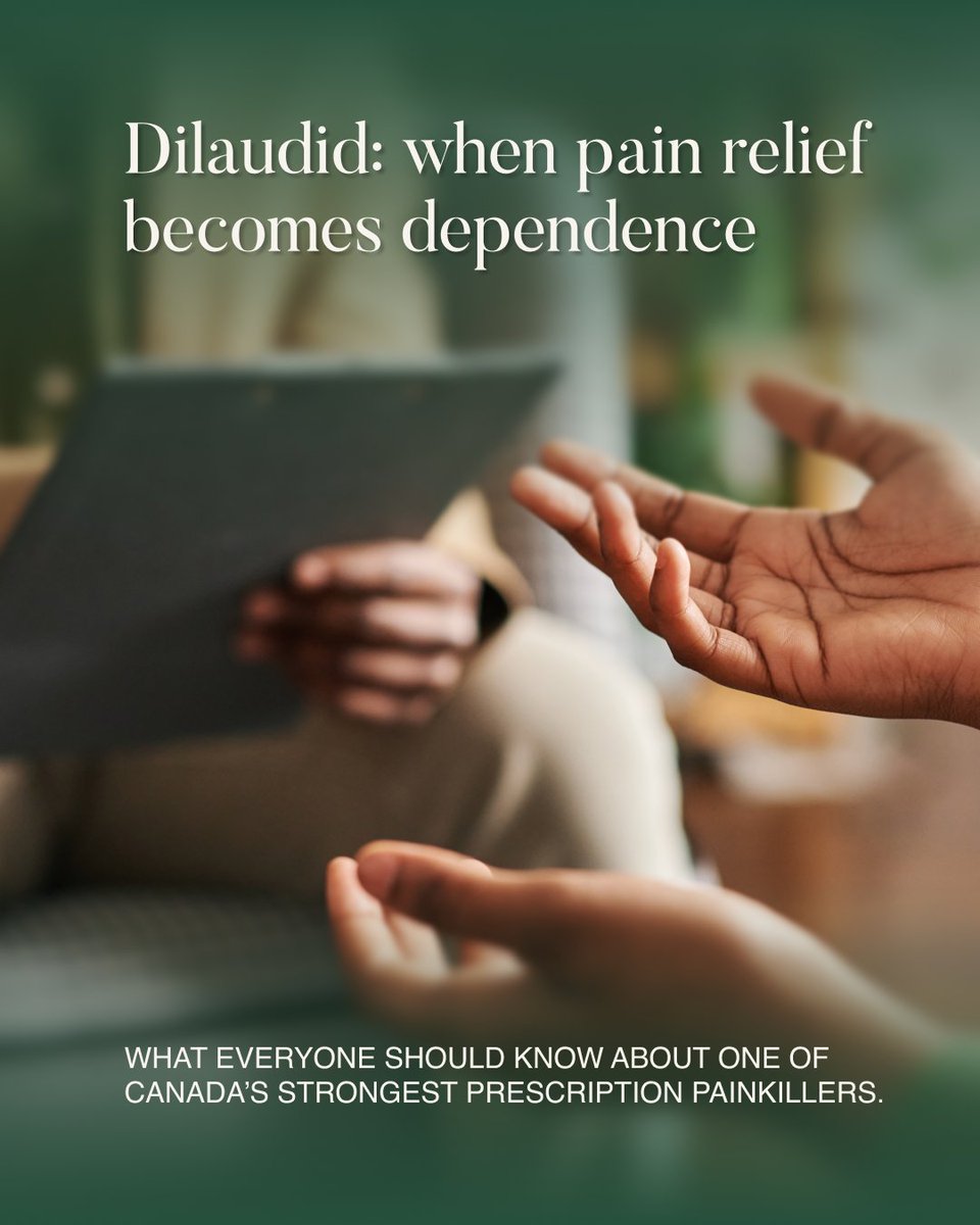 CCFAddictions's tweet photo. Dilaudid addiction often starts with a prescription after surgery or injury. Hydromorphone is 8x stronger than morphine, and dependence can take hold even when taken as prescribed.

Struggling with prescription opioids? Help is here.
+1(613) 707-1001
https://t.co/aDndfm2Cw1 https://t.co/W4kb6nD7Dt