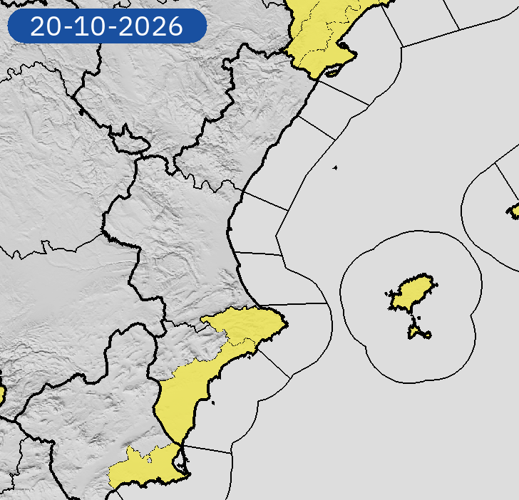 AEMET_CValencia's tweet photo. 19/10 11:24 AVISOS HOY Y MAÑANA | Comunitat Valenciana: lluvias, tormentas, vientos y costeros. Nivel máximo de aviso: naranja.
Actualizaciones en https://t.co/R3Fs2JzKgr https://t.co/UWaV9OITuB