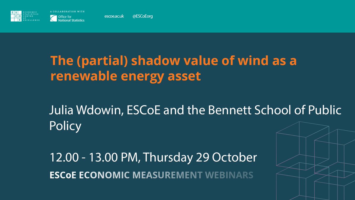 ESCoEorg's tweet photo. How can we measure the true value of renewable energy assets?

The next ESCoE webinar with Julia Wdowin on Thursday 29 October presents new research on estimating the economic contribution of onshore wind energy to social welfare in the UK: https://t.co/igeNBrsejZ https://t.co/ziGpjjrKeB