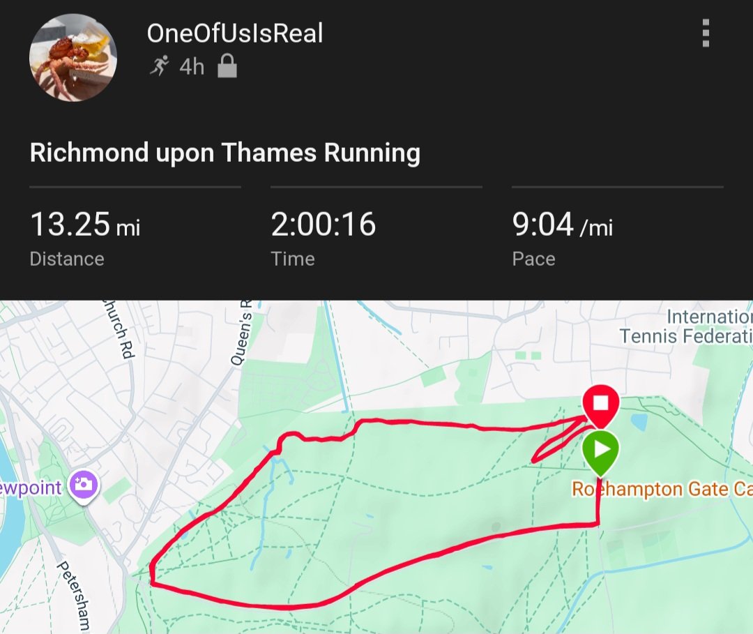 labmonkey181's tweet photo. @RunComPod First running #RichmondParkHalf by @RunThroughUK 
Four laps so had to be disciplined today.
Enjoyed Lap 1, held back on 2&amp;3 to survive the double inclines then pushed myself on lap 4 before going all out from mile 12. https://t.co/qBBNHbDbF5