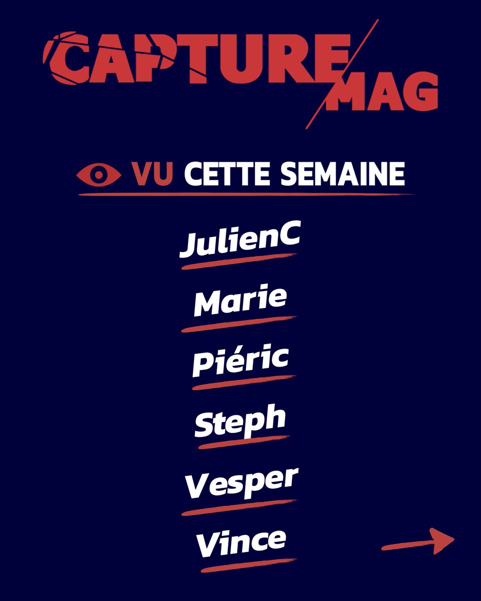 CaptureleMag's tweet photo. VU CETTE SEMAINE — C’est l’heure du verdict et des recommandations pour l’équipe de Capture Mag !

Avec Julien Charpentier @MarieQuasi @Pieric_G @smoissakis https://t.co/WdSedNKgTO
