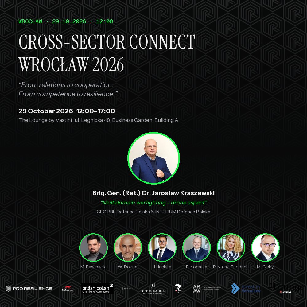 Pro_Progressio's tweet photo. Budowanie odporności gospodarczej to konkretne działania i współpraca. Razem z Pro-Resilience zapraszamy na Cross-Sector Connect Wrocław! 

📅29.10.2026 r. | #Wrocław
🔗https://t.co/Jh78bCwVIV
🎟️ Liczba miejsc ograniczona!

#ProResilience #ProProgressio #BusinessNetworking https://t.co/3k9oW80wgs