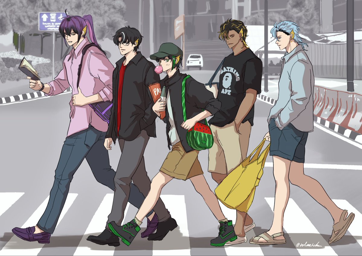 solmatcha's tweet photo. Awalnya mau bikin latar Abbey Road, tp jadinya malah Citayam Fashion Week https://t.co/AVZgMIes76