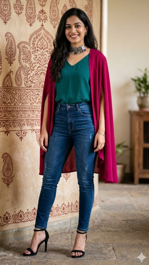 ThreadsWerindia's tweet photo. 💙 Denim and ethnic fashion can make a surprisingly stylish combination. Discover easy ways to add a traditional twist to your everyday looks.
✨ Mix and match creatively: https://t.co/1YuGJkuq1Z
#DenimStyle #FusionFashion #StyleTips #Threads https://t.co/qrFamBUPfM
