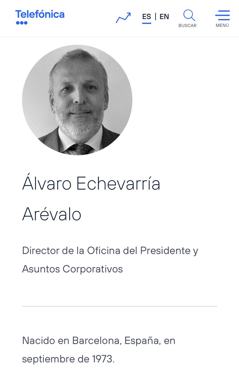futbolgate_ES's tweet photo. 🚨 El director de la Oficina del Presidente de Telefónica, Álvaro Echeverría, es hermano de Alejandro Echeverría, ex cuñado de Laporta, hombre de su máxima confianza y quien “mueve los hilos” en el Barça.

Álvaro Echevarría es hoy uno de los hombres de máxima confianza de Marc Murtra y una de las figuras con mayor capacidad de influencia dentro de Telefónica.