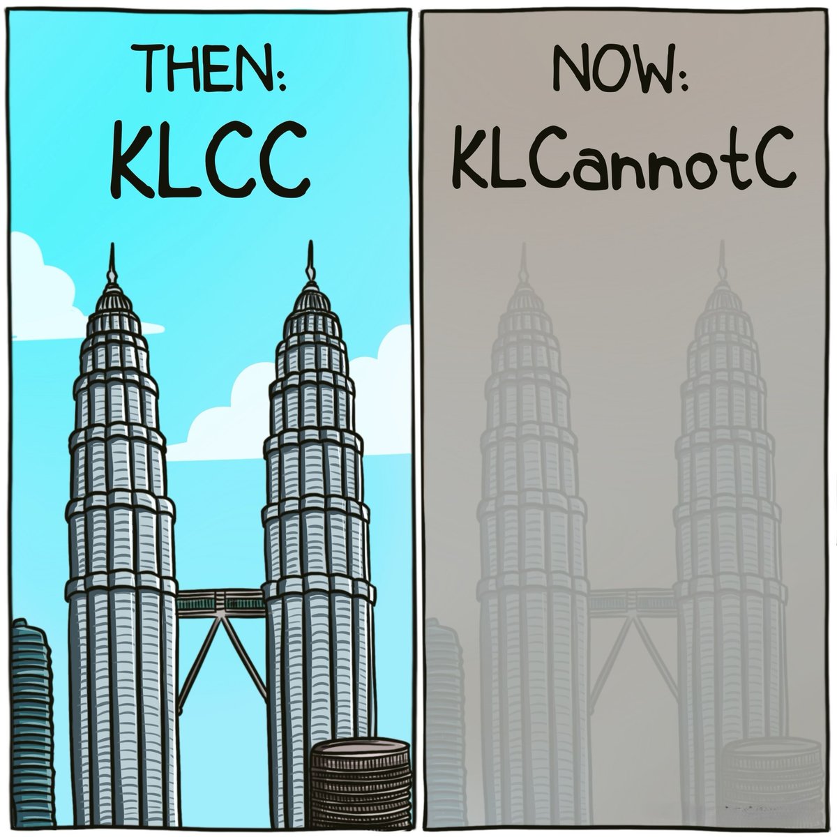 rosyyfae's tweet photo. KLCannotC is way too accurate right now
#klcc #malaysiaproblems #relatable #meirl https://t.co/Gltv5bYlk7