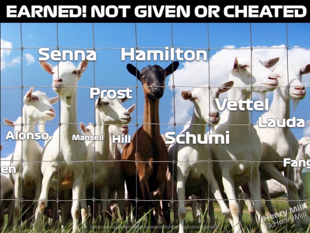 _HenryMill's tweet photo. @SamuelDunworth7 *laughs in 8 WDC’s, your boy is not even in the GOAT discussion, he’s a symptom, a beneficiary of the new F1 entertainment first era. He’s not the guy. https://t.co/S9FJiYLUhA