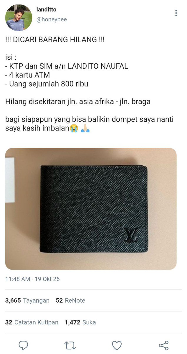 yapwithann's tweet photo. #landoscar few tweets au
814

Landi kena copet di braga😥 https://t.co/BkiIL7ZRqw