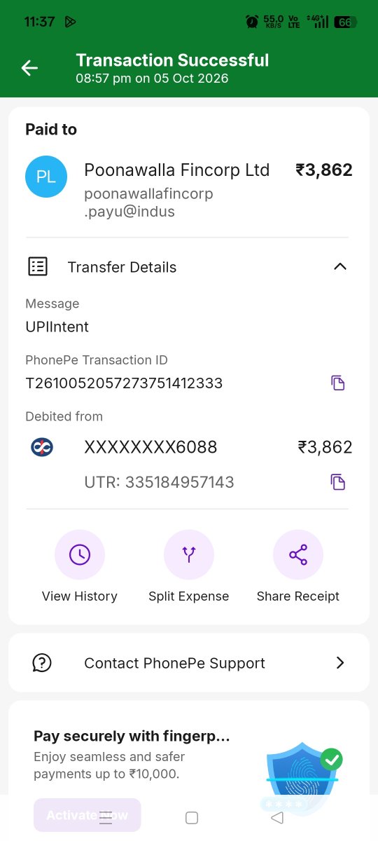 AnzarKh84738896's tweet photo. @PoonawallaFincorp I paid ₹3,862 on 5 Oct. Customer care promised no penalty, but I was charged. Please reverse it urgently.#PoonawallaFincorp #CustomerComplaint #ConsumerRights https://t.co/Do9gEWHZsI