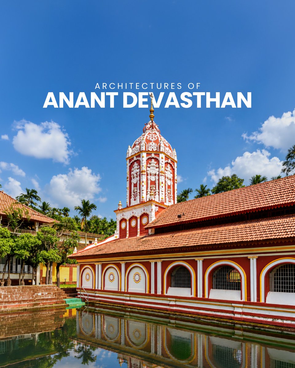 TourismGoa's tweet photo. The architecture of Anant Devasthan reflects Goa’s rich temple traditions, where intricate details, timeless design and spiritual spaces come together to tell stories of devotion passed down through generations.

A glimpse into Goa’s architectural heritage, beyond the familiar. 

#GoaBeyondBeaches #GoaHeritage #TempleArchitecture #DiscoverGoa #GoaTourism