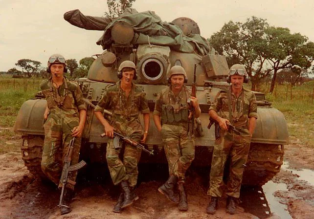 EsotericAfrikam's tweet photo. Rhodie's with a Eastern Bloc T-55LD, captured by Suid-Afrika and gifted to Rhodesia. Circa October 1979. https://t.co/z1UAmHwvtg