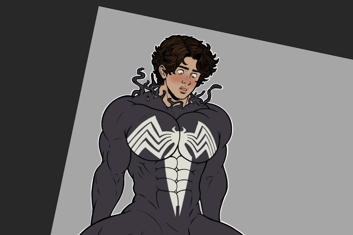 kahlua_dragon's tweet photo. Peters face when the symbiote starts to grope his 🍆😈💦

Next page of Permanent Bond coming soon! 👀 https://t.co/XwL02Ymp94