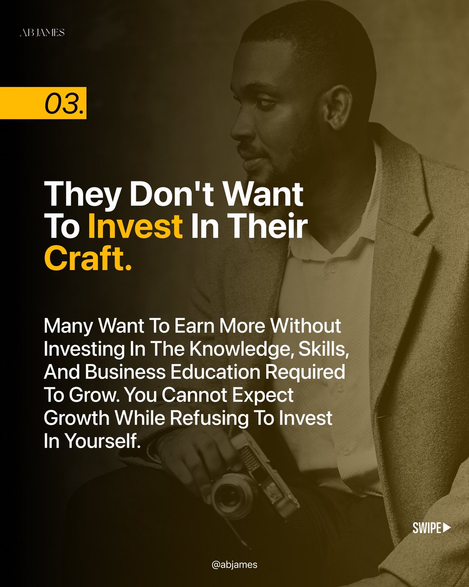 iamabjames's tweet photo. Why Photographers & Creatives Haven’t Realized Their Worth (PART 1)
Sometimes, the problem isn’t a lack of talent, but a lack of understanding of the value behind it.
#businessofphotography #photography #photographersofinstagram #creativeentrepreneur #discover https://t.co/f2lq3itVbm