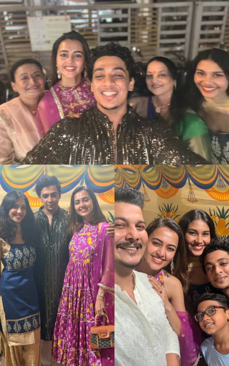 VarshaASNS's tweet photo. Teju with her mom and cousins 😍💕
She is looking so pretty 😍 💗 

#TejasswiPrakash #TejRan https://t.co/wFSNg62mJ4