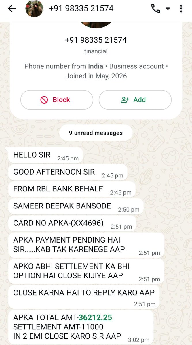 LawyerPane03's tweet photo. @KotakBankLtd @RBI @RBIsays @FinMinIndia @nsitharaman @PMOIndia  I am facing harassment and inappropriate behaviour from your representatives. Please investigate and take strict action to stop this harassment immediately. #KotakBank #CustomerHarassment https://t.co/uFUorEX1wB