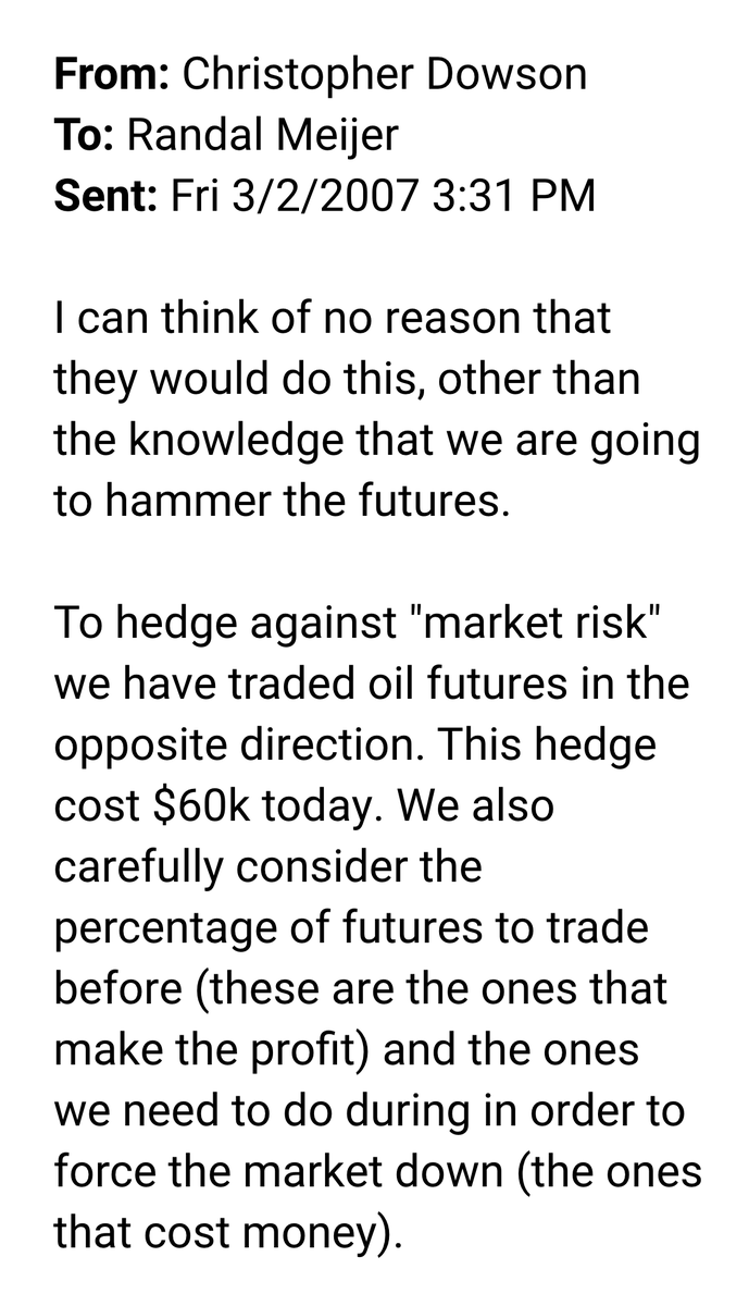 QuantEmails's tweet photo. Christopher Dowson (Optiver) emails Randal Meijer about hammering the close

March 2, 2007 https://t.co/dI5VQXzie8