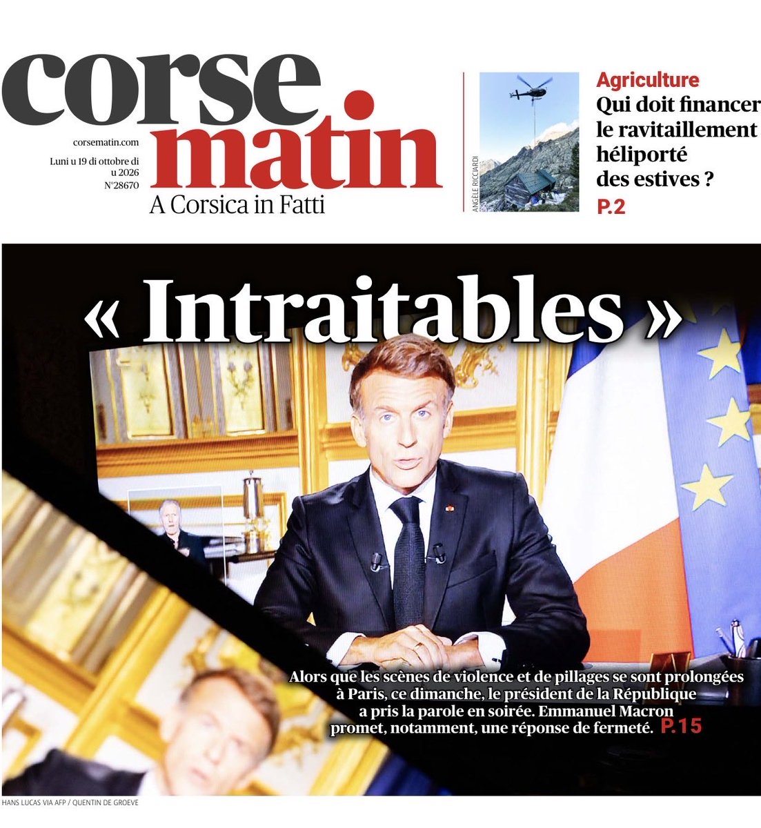 FXceccoli's tweet photo. « Intraitables » : la bonne blague !

Après des années de promesses non tenues, de crises accumulées et de renoncements, Emmanuel Macron nous promet aujourd’hui la fermeté. C’est un peu comme si le capitaine d’un navire en perdition nous annonçait qu’il allait enfin tenir la barre !

La fermeté ne se décrète pas devant une caméra. Elle se prouve.

Le problème, c’est qu’à force de promettre un sursaut à chaque crise, le président a surtout épuisé le crédit dont il disposait.

Les Français n’attendent plus de grands discours. Ils attendent des résultats.

Vivement la fin de ce quinquennat.